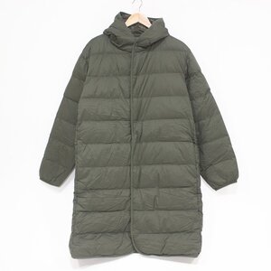 美品 UNIQLO ユニクロ ウルトラライトダウンフーデッドコート XL オリーブ