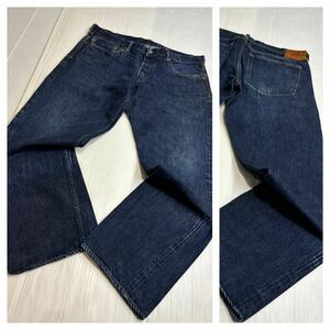 TCB JEANS ティーシービージーンズ　日本製　黒猫　革パッチ　赤耳　デニム　ジーンズ　パンツ　W36 約89cm インディゴブルー