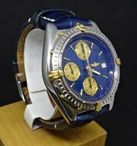 質屋厳選品　BREITLING ブライトリング クロノマット ビコロ B13050.1 自動巻き ネイビー 純正革ベルト　R4年OH済み