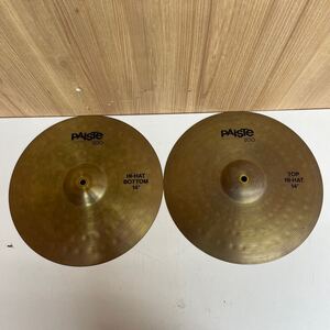 【N3黄】 Paiste 200 14 ハイハットシンバル ドラム シンバル パイステ 中古品 2710-53