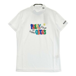 【新品】PEARLY GATES パーリーゲイツ 2024年モデル ハイネック半袖Tシャツ ホワイト系 1 [240101278687] ゴルフウェア レディース