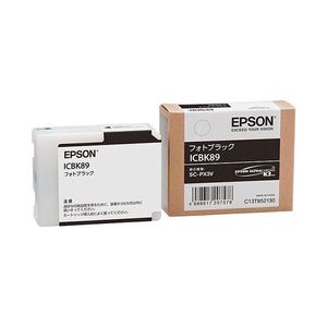 【新品】(まとめ) エプソン EPSON インクカートリッジ フォトブラック ICBK89 1個 〔×10セット〕