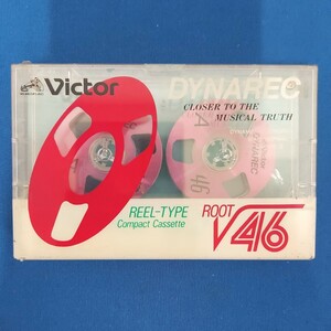 ①未開封 保管品 victor/ビクター DYNAREC オープンリール型 カセットテープ ノーマルポジション ROOT√46 REEL-TYPE Made in japanピンク