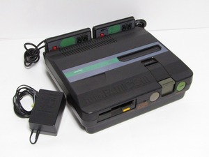 IJ23-4561[AIM] ツインファミコン ファミコン 本体 黒 AN-505-BK 破損あり 通電確認のみ ジャンク扱い レトロ