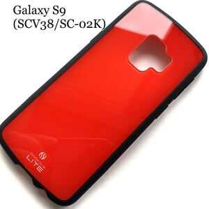 Galaxy S9(SCV38/SC-02K)用ハードケース★全周エアクッション付★ELECOM★レッド