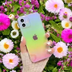 iPhone13mini ケース TPUケース スマホケース 虹色