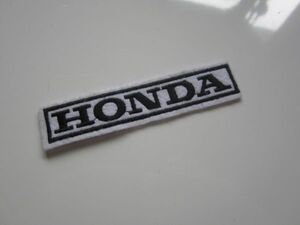 ビンテージ HONDA ホンダ 黒 白 フェルト ワッペン/ 自動車 バイク オートバイ ② 99