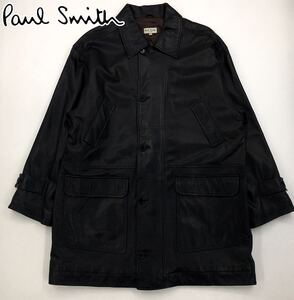 Paul Smith 90s ポールスミス ラムレザー カーコート レザージャケット ライダース 羊革 最高級 