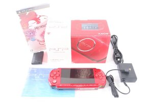 SONY ソニー PSP プレステポータブル レッド ゲーム機 本体 ファイナルファンタジー カセット ソフト 箱付き 5415-AM