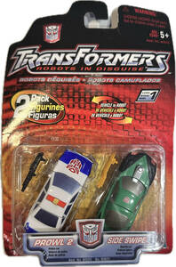 Transformers Robots in Disguise Prowl 2 & Side swipe 2-Pack Hasbro 2001 NIP 海外 即決