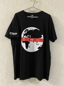 美品 H&M STAFF Tシャツ サイズM スタッフTシャツ エイチ・アンド・エム