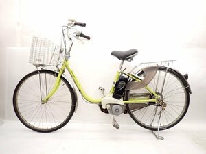 Panasonic パナソニック 電動アシスト自転車リチウムビビDX BE-END633G 2010年モデル 3段 ピスタチオ 26型 配送/来店引取可 □ 6E8CB-1