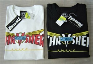 セール20%off THRASHER スラッシャー Venture Collab スラッシャー ベンチャー コラボ Tシャツ 半袖 メンズ US企画 白 M 311511 インポ