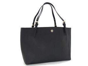 1円 ■美品■ TORY BURCH トリーバーチ レザー トートバッグ ショルダー 肩掛け レディース ブラック系 FM0028