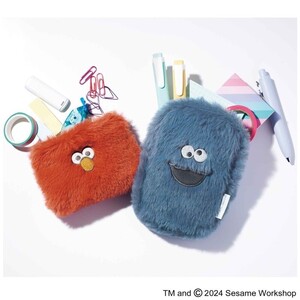 #200 SESAME STREET[セサミストリート]エルモ＆クッキーモンスターふわふわポーチセット 241227