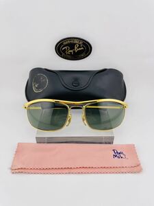 QA06 レイバン OLYMPIAN 1DX ボシュロム製　ビンテージ　サングラス ゴールド G-15 B&L Ray-Ban USA ケース付き　