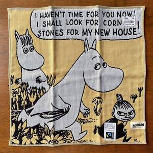 MOOMIN　川辺　日本製　三重ガーゼハンカチ　フェアトレードコットン　ヤマブキ　ムーミン