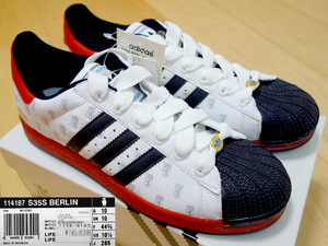 ◆2005年 デッドストック adidas superstar 35th anniversary berlin 28.5cm US10.5 ◆ アディダス スーパースター ベルリン 35周年 ドイツ