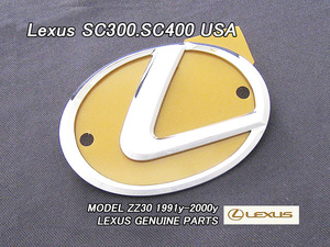 ソアラZZ30/LEXUS/レクサスSC300SC400純正USエンブレム-フロントLマーク(92-00yモデル)/USDM北米仕様トヨタSOARERシンボルマークJZZ30UZZ31