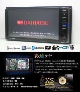 ダイハツ純正SDナビNMZK-W67D動作美品★最新2024年地図＋バックカメラ★フルセグTV/DVD/SD/Bluetooth/USB/iPod★アンテナ/配線一式付属!