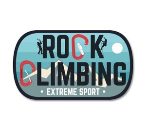 ステッカー ロッククライミング アウトドア アメリカン おしゃれ 車 バイク かっこいい キャンプ ROCK CLIMBING EMBLEM ROCK CLIMBING