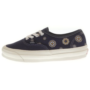 VANS ヴァンズ × KITH AUTHENTIC LX MEDALLION キス オーセンティック メダリオン ローカットスニーカー ネイビー US6/24.0cm 721278