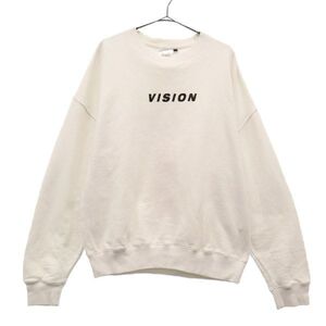 ヴィジョンストリートウェア ロゴプリント 長袖 トレーナー M ホワイト VISION STREET WEAR スウェット メンズ