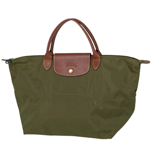 ロンシャン Longchamp ル プリアージュ ハンドバッグ 折りたたみ カーキ ハンドバッグ ナイロン グリーンベージュ レディース 【中古】