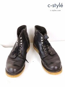 U195b [人気] RED WING レッドウィング ブーツ 犬タグ 9・1/2 ブラック 48397 | Y