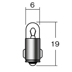 M＆H バイク メーター球 6V1.5W BA7S 1P7603