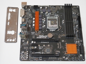 ■ ASRock B150M Pro4S 動作品 IOパネルあり MicroATX ■