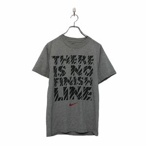 NIKE 半袖 プリント Tシャツ ナイキ S グレー ブラック レッド ロゴ クルーネック 古着卸 アメリカ仕入 a604-6321