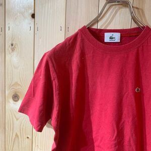 [KWT2897] LACOSTE 半袖Tシャツ レディース レッド 40 ポス