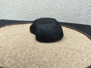 水石 盆石 鑑賞石 自然石 【真っ黒で肌が滑らかな自然石】-1-米代川石