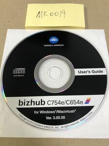 MK0019/中古品/KONICA MINOLTA bizhub c754e/C654e for Windows/Macintosh Ver. 3.00.00