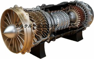 航空機エンジンシミュレーション電気モデル、実行するミニ戦闘機ターボファンエンジンモデルキット、DIY組み立て金属モデルエンジン。