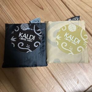 1円〜　未開封　カルディ　エコバッグ　非売品 2個セット安価 KALDI オリジナルエコバッグ ブラック