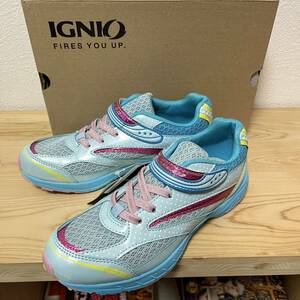 ▼IGNIO イグニオ ジュニアシューズ スニーカー 23.5㎝ ブルー IGC4924BL922 未使用 紙タグ付き お箱有り 子供用 運動靴 922 女の子用