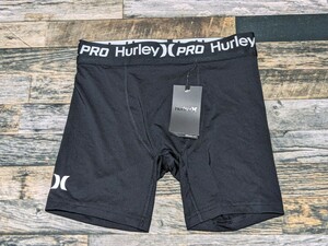 残少 箱付き HURLEY PRO サーフインナー ショートパンツ ワンサイズ M~L相当 検 西海岸 水着/海パン/ボードショーツ ハーレー 黒/ブラック