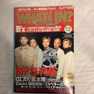 ワッツイン 2002年12月号 RIP SLYME / B´z / 桑田佳祐 / ゴスペラーズ / GLAY