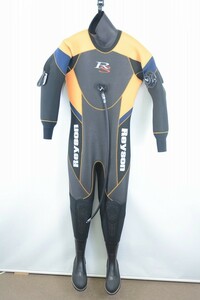 Reyson レイソン 5mm 裏起毛 レディース ドライスーツ（162cm/48kg/ブーツ24cm)［Dsuit-200322TK］