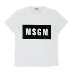 MSGM Ｔシャツ 半袖 ホワイト ボックスロゴ コットン Sサイズ タグ付き