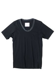 (D) sacai サカイ キュプラ切替 半袖Tシャツ 1 ブラック 送料250円