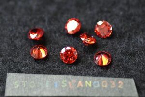 ■新入荷■レッドカラージルコニア １ct ラウンドカット 宝石 輝き 高品質 宝石シリーズ ラウンド形状 キュービックジルコニア C130