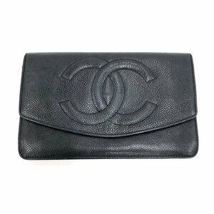 CHANEL シャネル ココマーク キャビアスキン 財布 3906189【CGAD3016】