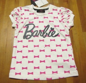 *送料無料*新品*95*Barbie*半袖Tシャツ*ピンクリボン*バービー*パフスリーブ*