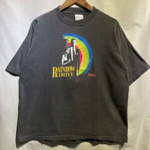 希少! 90s スーパーコップ90 映画 両面プリント XL Tシャツ ”RAINBOW DRIVE” ヴィンテージ ムービー ブラック 黒 80s