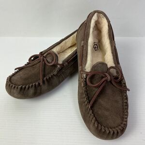 UGG ダコタ モカシン US6 23cm 1107949 エスプレッソボア ローファー スエード アグ ブラウン DAKOTA