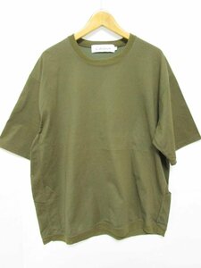 【送料込】 Caledoor カレドアー メンズ Tシャツ カーキ 綿混 Ice Pack Nylon T-Shirt スウェットライク シンプル 日本製 sizeＬ/962595