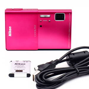 Nikon COOLPIX S100 Rose Pink iFデザインアワード受賞 最もスマートなクールピクス ピンク S6900 に次ぎ人気沸騰 1600万画素 5xZOOM 良好